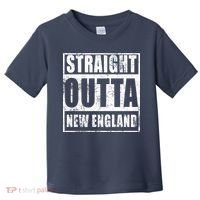 Straight Outta New England Distressed Toddler T-Shirt thumb 0