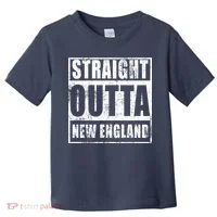 Straight Outta New England Distressed Toddler T-Shirt thumb 0