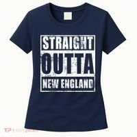Straight Outta New England Distressed Women's T-Shirt thumb 0