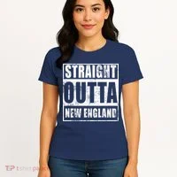 Straight Outta New England Distressed Women's T-Shirt thumb 4