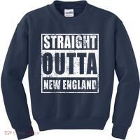 Straight Outta New England Distressed Kids Sweatshirt thumb 0