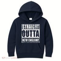 Straight Outta New England Distressed Kids Hoodie thumb 0