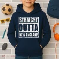 Straight Outta New England Distressed Kids Hoodie thumb 2