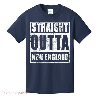 Straight Outta New England Distressed Kids T-Shirt