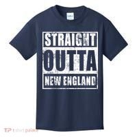 Straight Outta New England Distressed Kids T-Shirt thumb 0