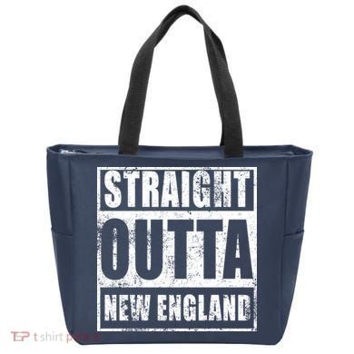 Straight Outta New England Distressed Tote Bag