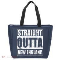 Straight Outta New England Distressed Tote Bag thumb 0