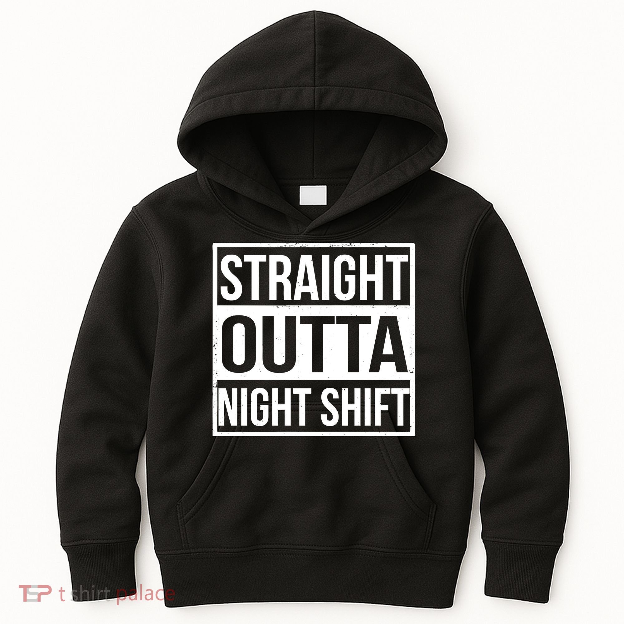 Straight Outta Night Shift Kids Hoodie