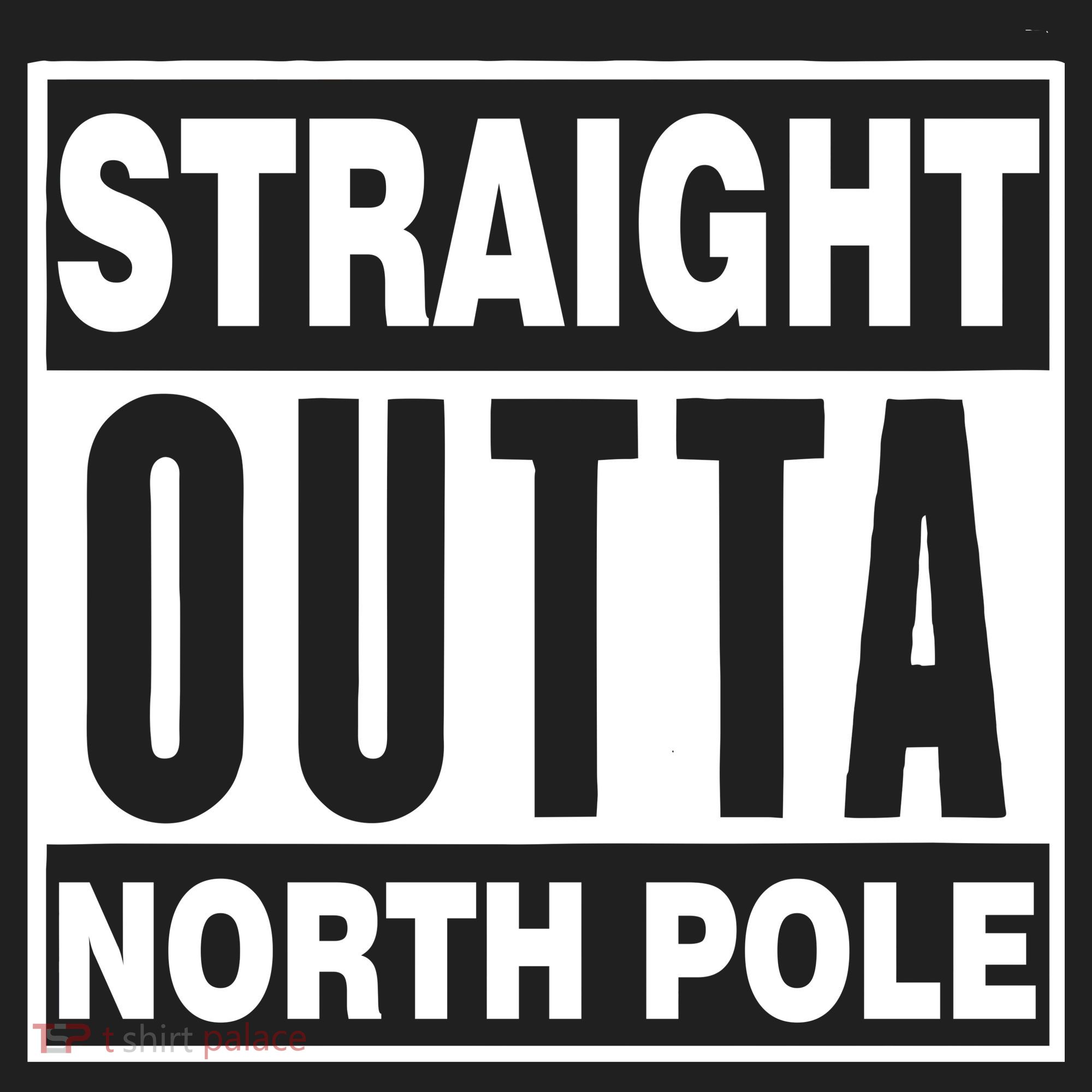 Straight Outta North Pole Golf Towel
