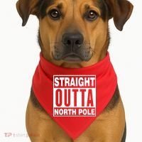 Straight Outta North Pole USA-Made Doggie Bandana thumb 1