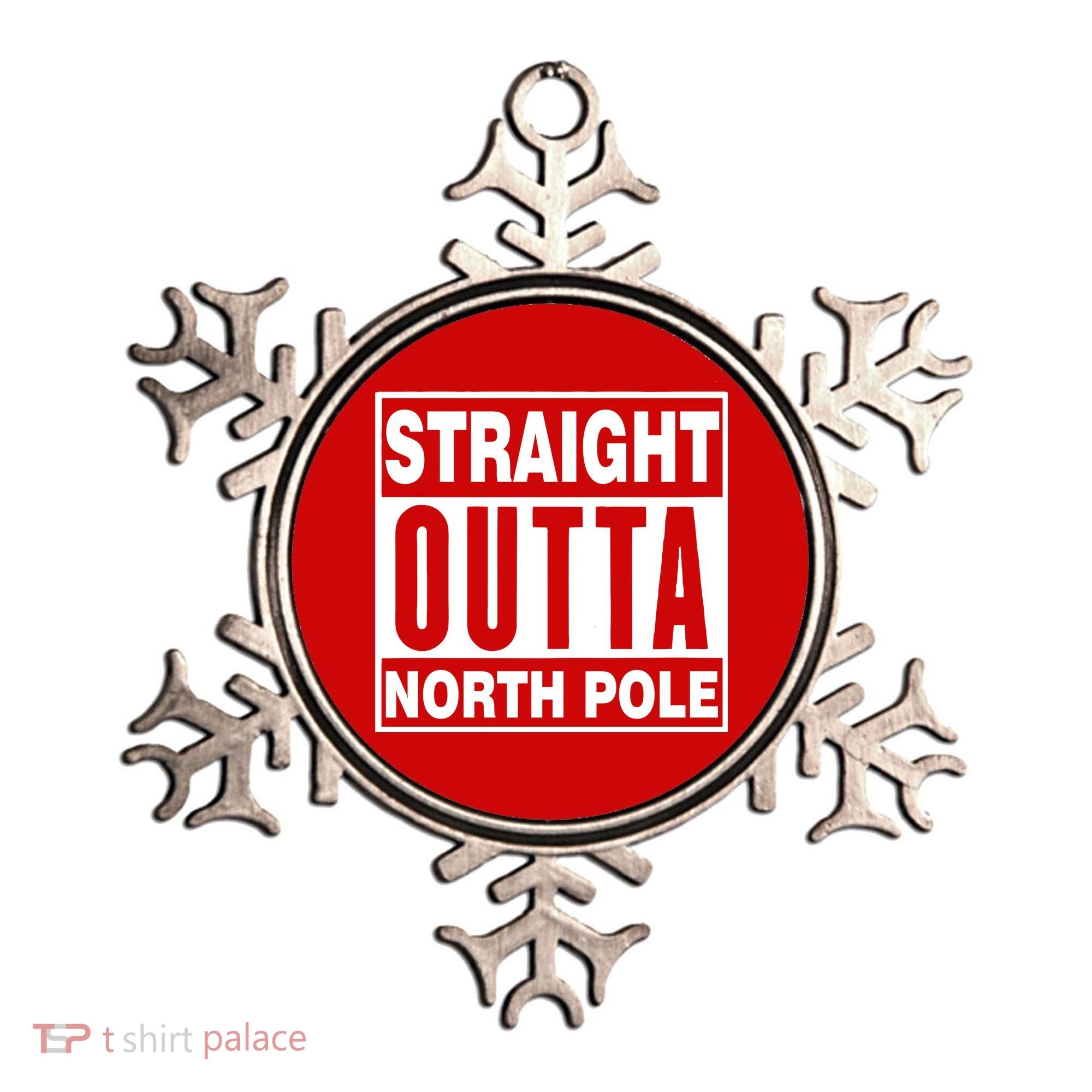 Straight Outta North Pole Ornament