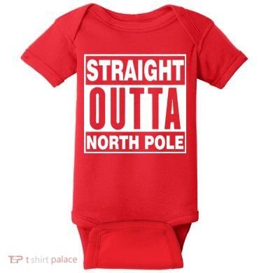 Straight Outta North Pole Baby Bodysuit