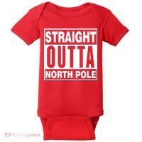 Straight Outta North Pole Baby Bodysuit thumb 0