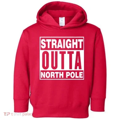Straight Outta North Pole Toddler Hoodie