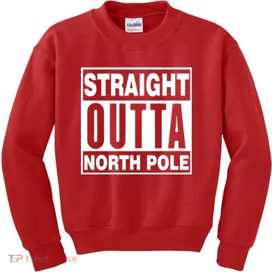 Straight Outta North Pole Kids Sweatshirt