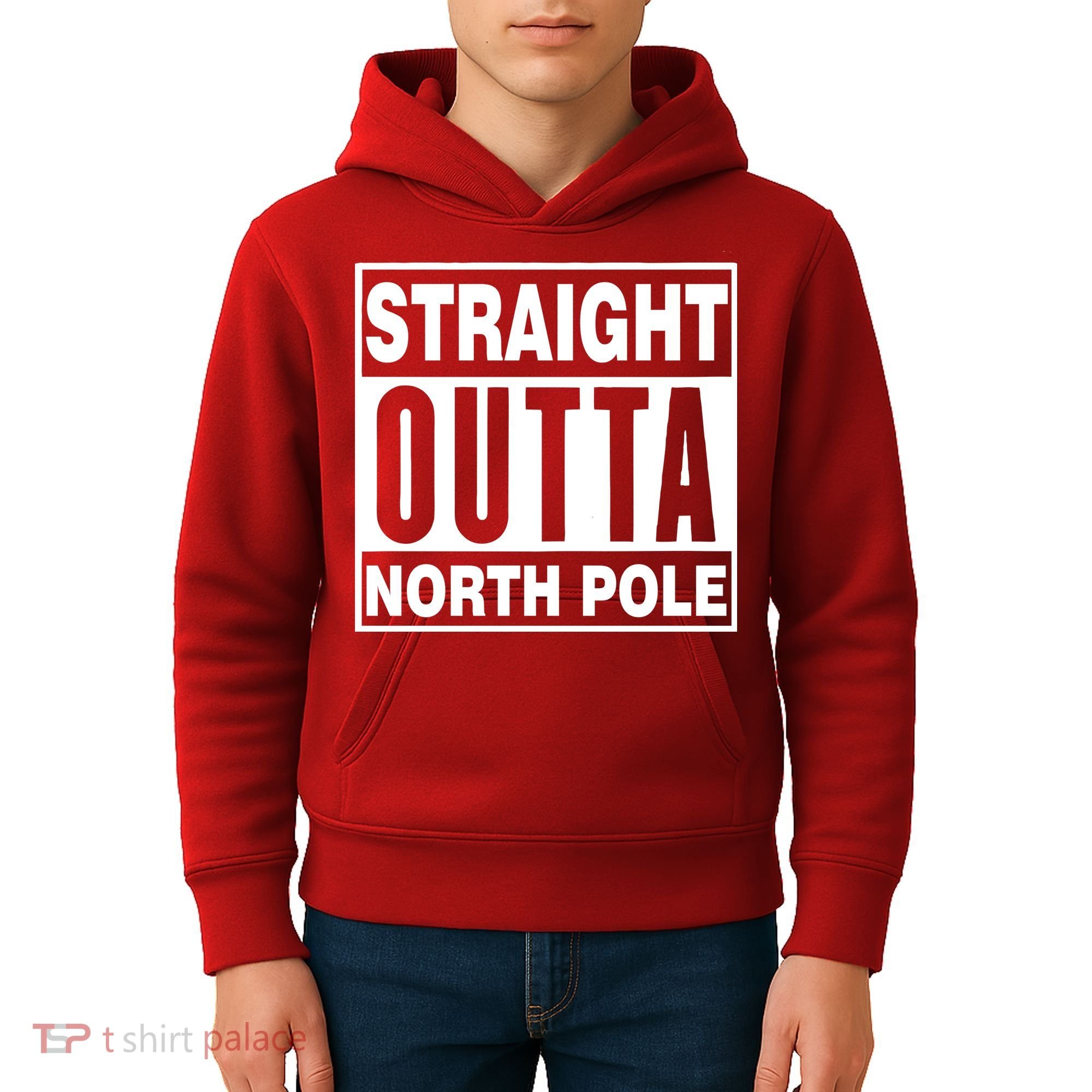 Straight Outta North Pole Kids Hoodie