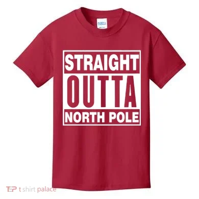 Straight Outta North Pole Kids T-Shirt