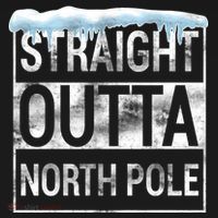 Straight Outta North Pole Funny Christmas Infant Fleece One Piece thumb 2