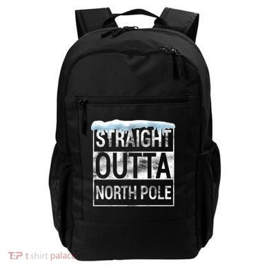 Straight Outta North Pole Funny Christmas Backpack