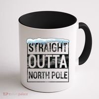 Straight Outta North Pole Funny Christmas Coffee Mug thumb 1