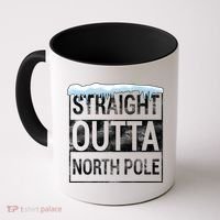 Straight Outta North Pole Funny Christmas Coffee Mug thumb 0