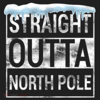 Straight Outta North Pole Funny Christmas Beanie thumb 2