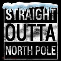 Straight Outta North Pole Funny Christmas Coaster thumb 2