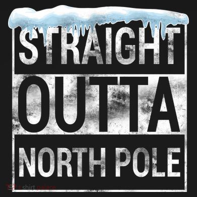 Straight Outta North Pole Funny Christmas Women's Flannel Pajama Set