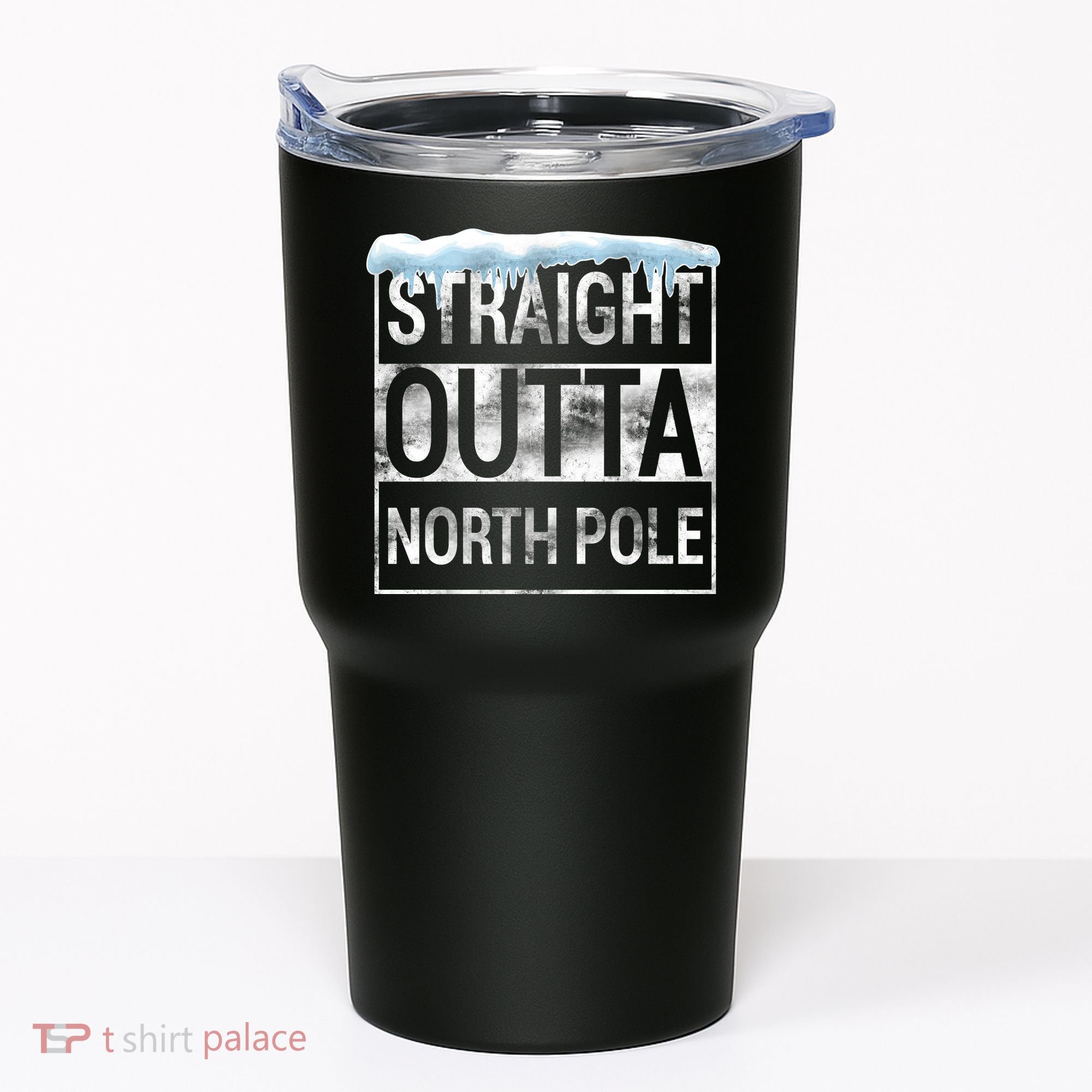 Straight Outta North Pole Funny Christmas Tumbler