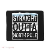 Straight Outta North Pole Funny Christmas Mousepad thumb 0