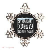 Straight Outta North Pole Funny Christmas Ornament thumb 0
