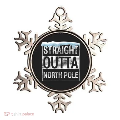 Straight Outta North Pole Funny Christmas Ornament