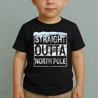 Straight Outta North Pole Funny Christmas Toddler T-Shirt thumb 2