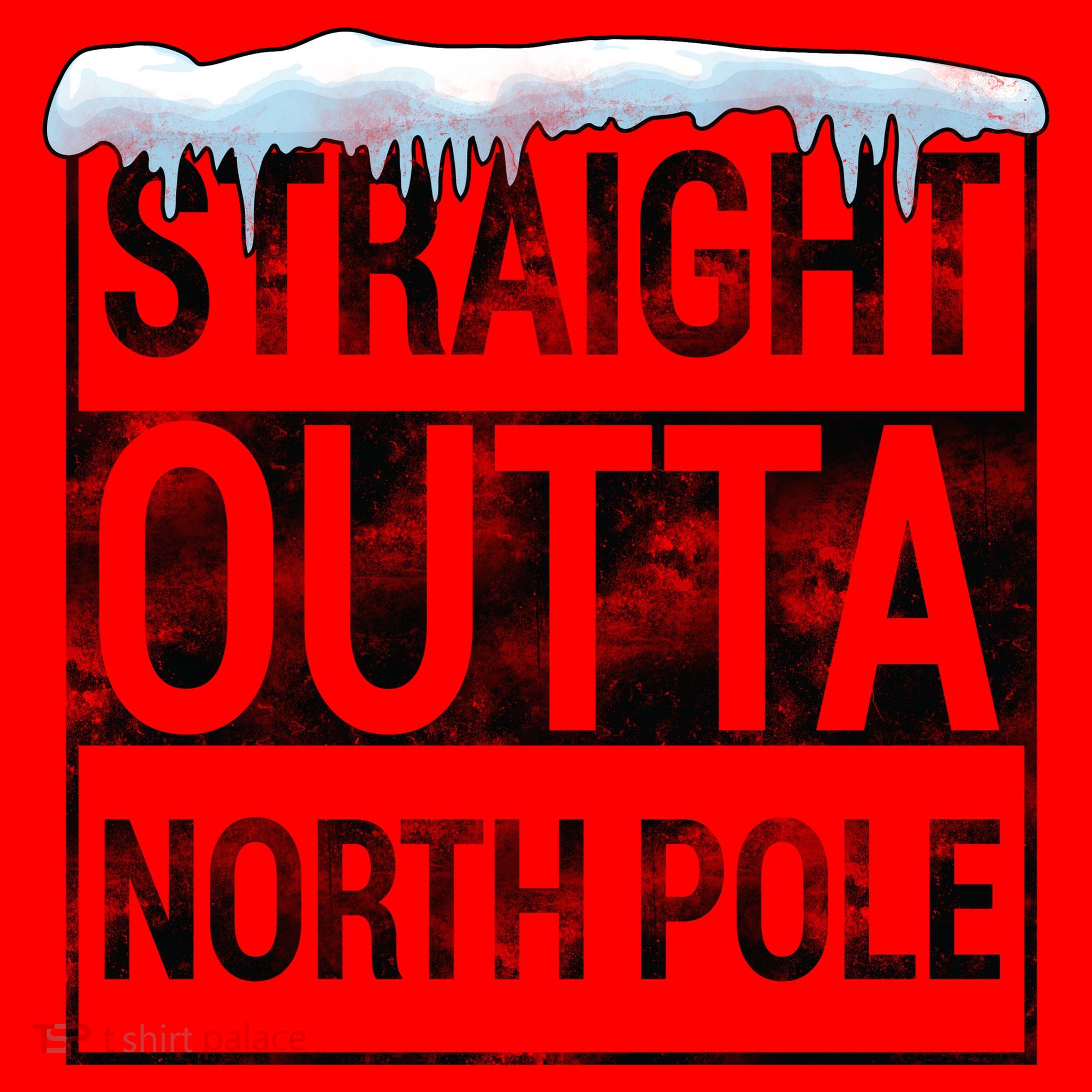 Straight Outta North Pole Funny Christmas Santa Hat