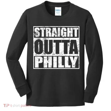 Straight Outta Philly Kids Long Sleeve Shirt