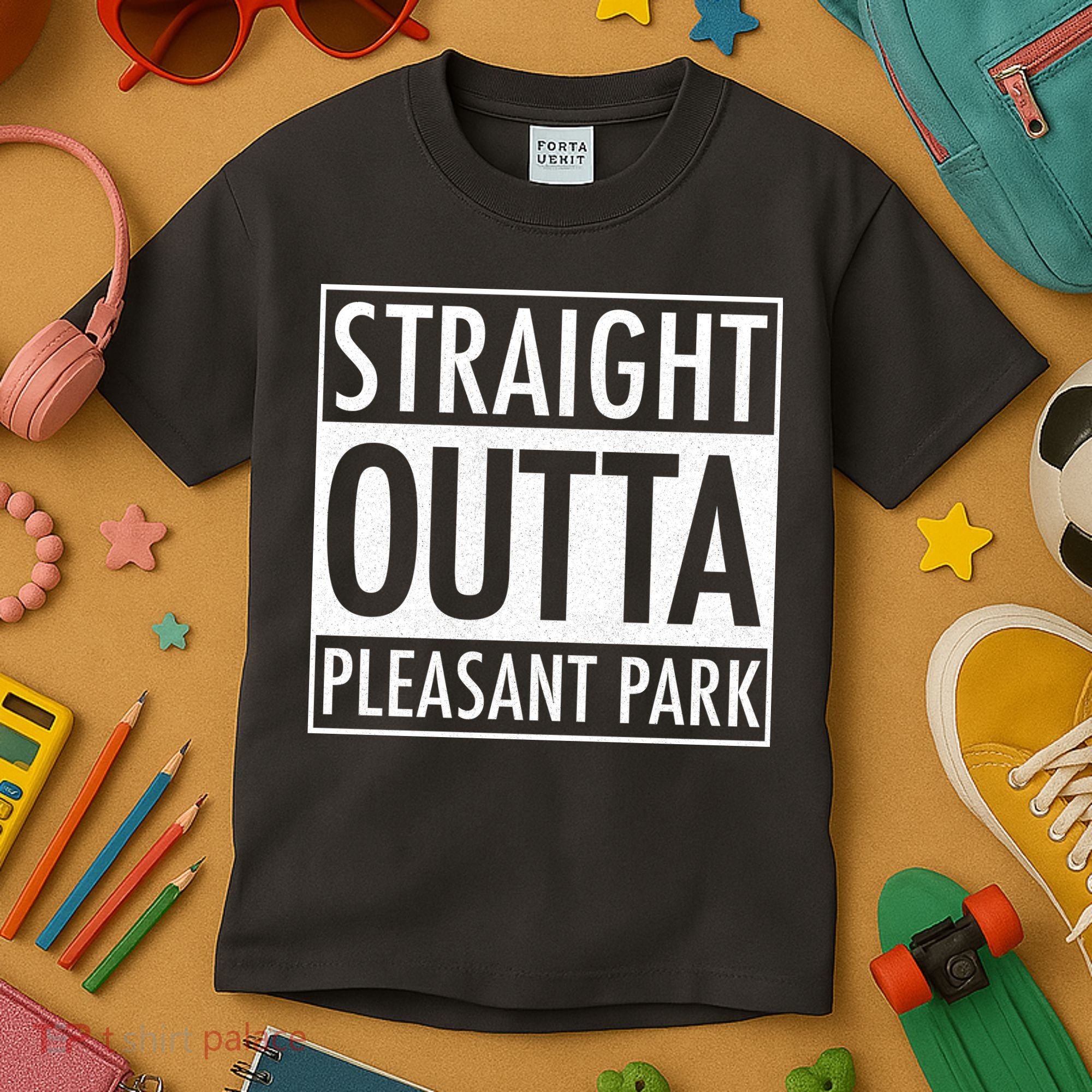 Straight Outta Pleasant Park Kids T-Shirt