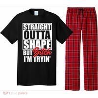 Straight Outta Shape But Bitch I'm Tryin Pajama Set thumb 0