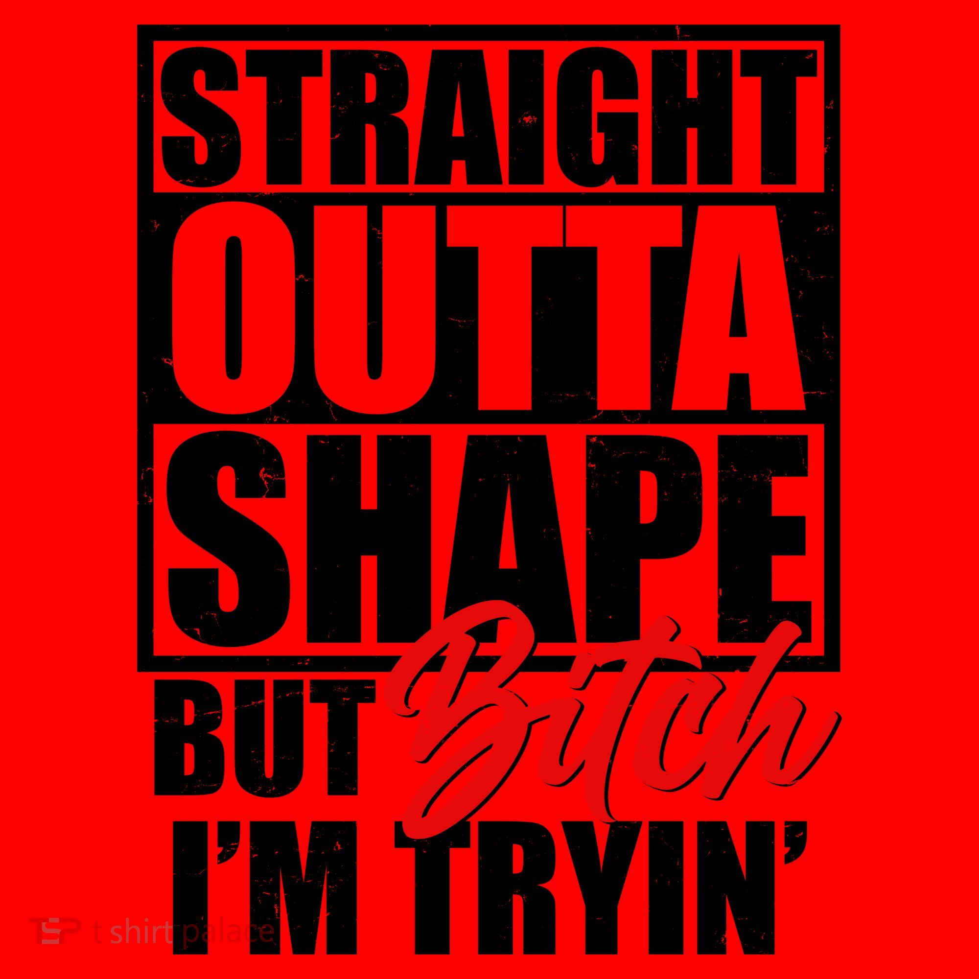 Straight Outta Shape But Bitch I'm Tryin Santa Hat