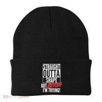 Straight Outta Shape But Bitch I'm Trying Beanie thumb 0