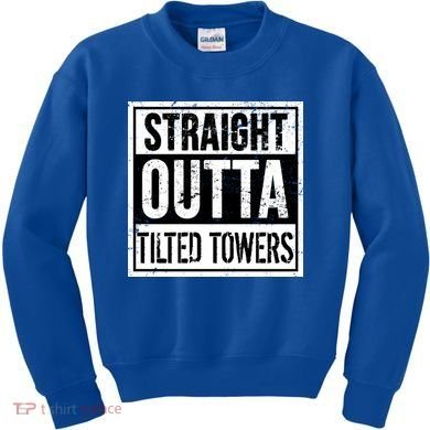 Straight Outta Tilted Towers Kids Sweatshirt