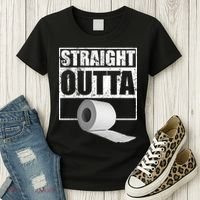 Straight Outta Toilet Paper Women's T-Shirt thumb 3