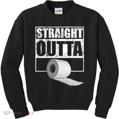 Straight Outta Toilet Paper Kids Sweatshirt