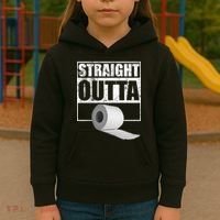 Straight Outta Toilet Paper Kids Hoodie thumb 3