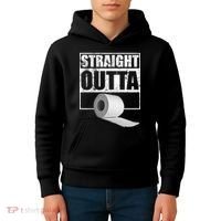 Straight Outta Toilet Paper Kids Hoodie thumb 4