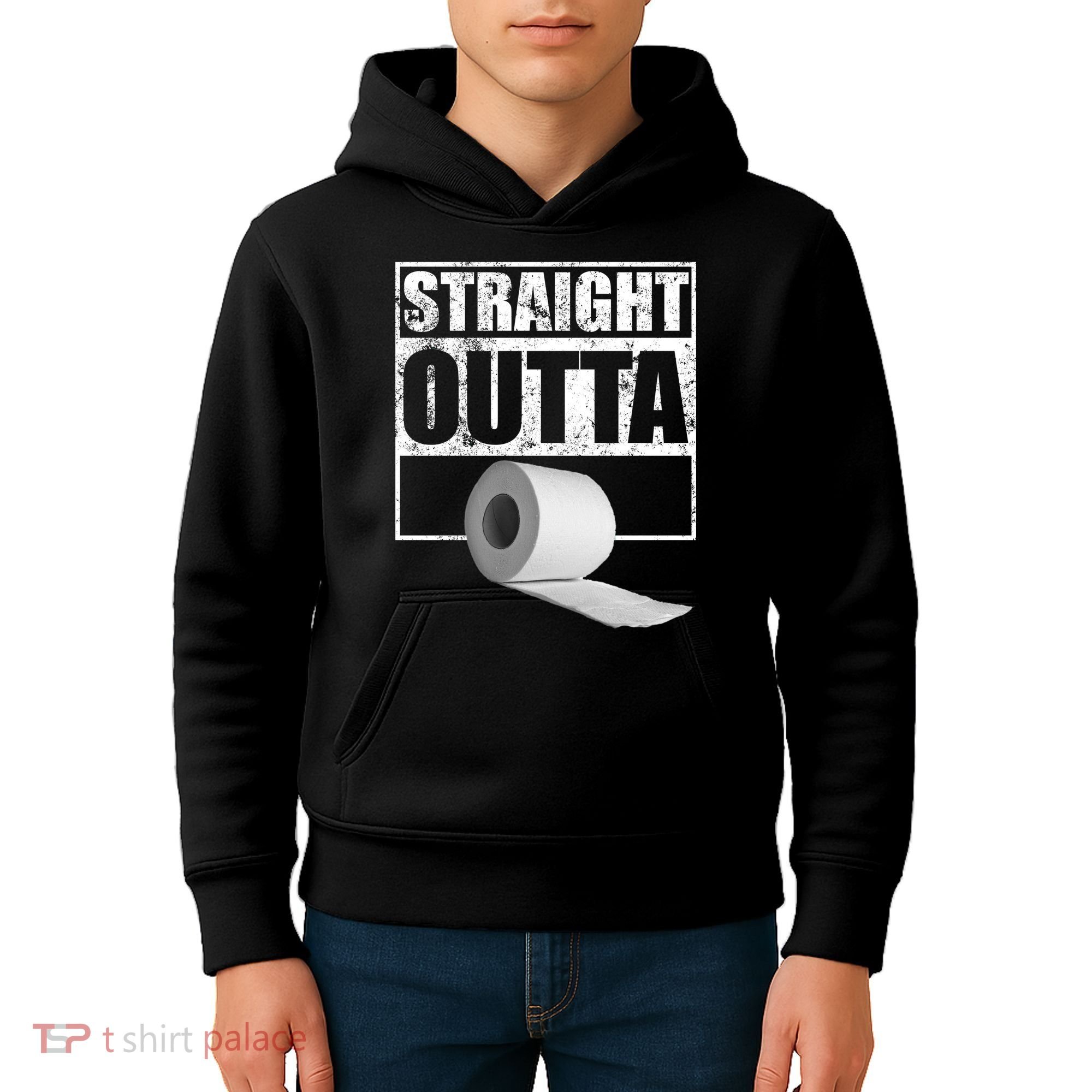 Straight Outta Toilet Paper Kids Hoodie