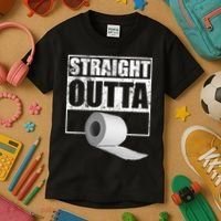 Straight Outta Toilet Paper Kids T-Shirt thumb 3