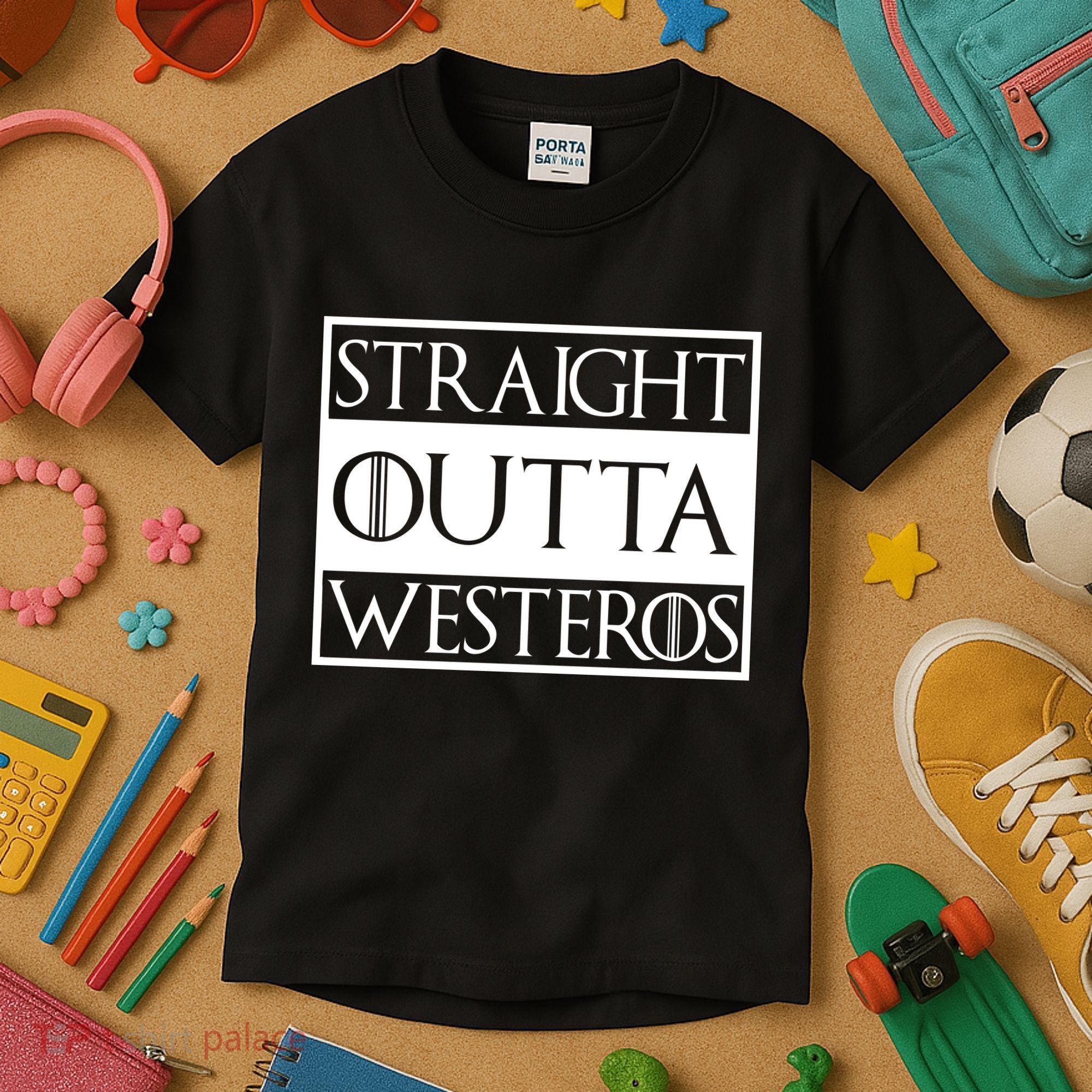 Straight Outta Westeros Kids T-Shirt