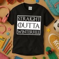 Straight Outta Winterfell Kids T-Shirt thumb 3