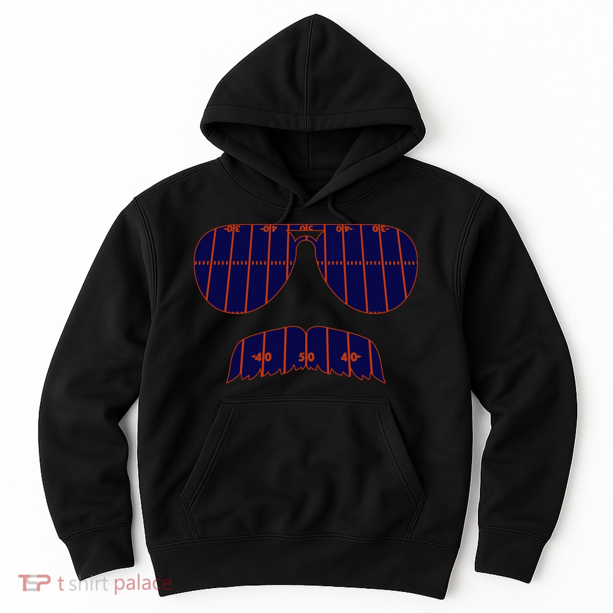 Strange Cargo Football Ditka Glasses And Stache Hoodie