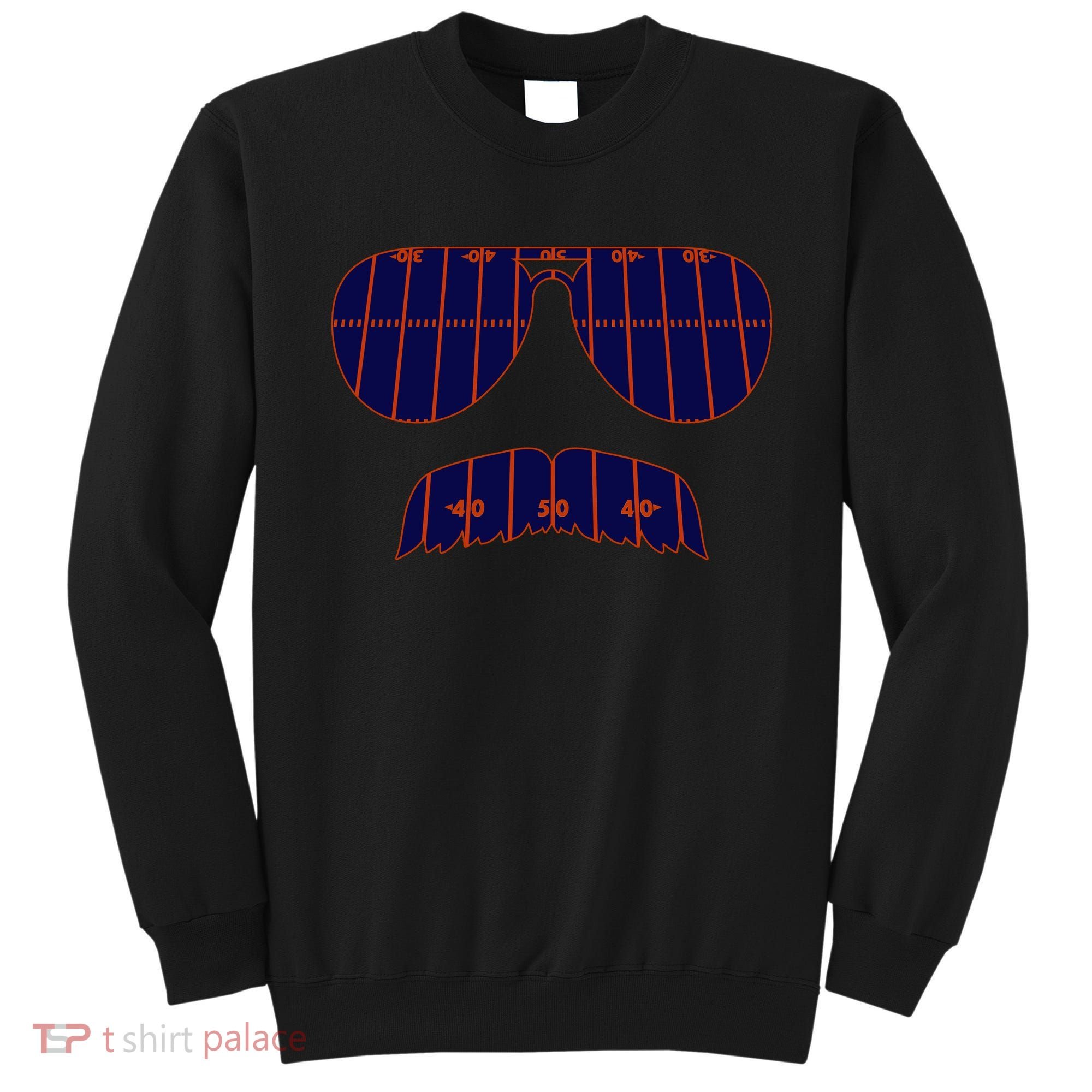 Strange Cargo Football Ditka Glasses And Stache Sweatshirt